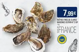 Match Huîtres fines de claires Marennes Oléron N°3 IGP offre