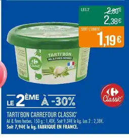 Match CARREFOUR CLASSIC Tarti’bon offre