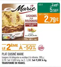 Match MARIE Plat cuisiné offre