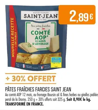 Match SAINT JEAN Pâtes fraîches farcies offre