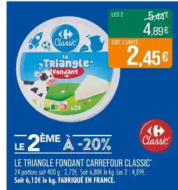 Match CARREFOUR CLASSIC’ Le Triangle Fondant offre
