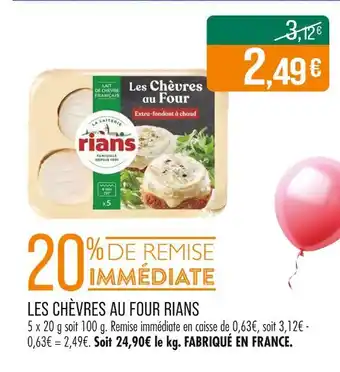Match RIANS Les chèvres au four offre