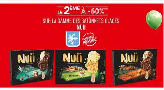 Match NUII Le 2ème à -60% sur la gamme des batônnets glacés nuii offre