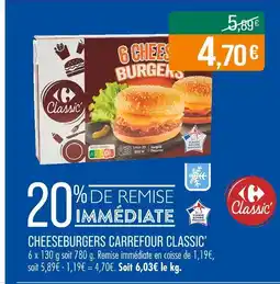 Match CARREFOUR CLASSIC’ Cheeseburgers offre
