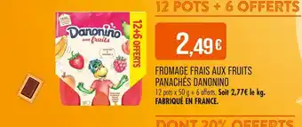 Match DANONINO Fromage frais aux fruits panachés offre