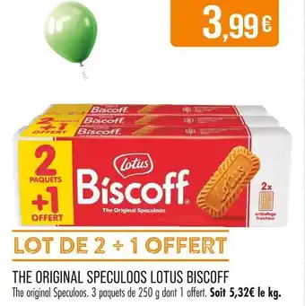 Match LOTUS The original speculoos biscoff offre