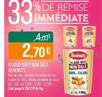 Match BENENUTS Plaisir brut non salé offre