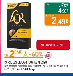Match Capsules de café Espresso offre