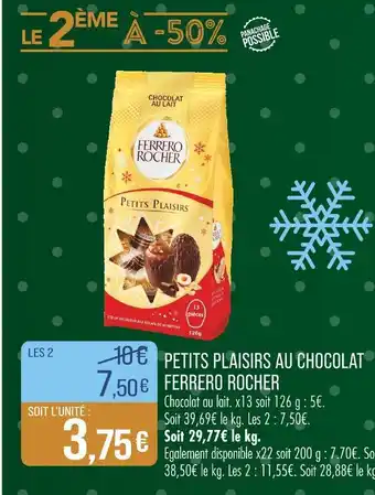 Match FERRERO ROCHER Petits plaisirs au chocolat offre