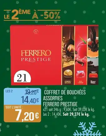 Match FERRERO PRESTIGE Coffret de bouchées assorties offre