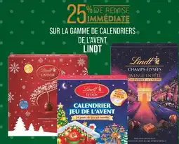 Match LINDT 25% de remise immédiate sur la gamme de calendriers de l'avent Lindt offre