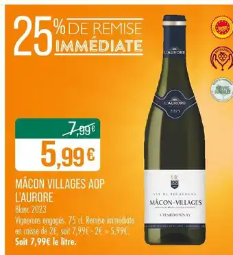 Match L'AUROR Mâcon Villages AOP offre