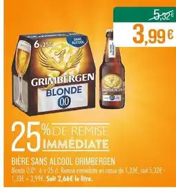 Match GRIMBERGEN Bière sans alcool offre