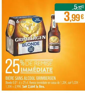 Match GRIMBERGEN Bière sans alcool offre