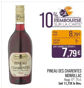 Match MONRILLAC Pineau des charentes offre