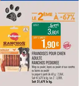 Match PEDIGREE Friandises pour chien adulte Ranchos offre