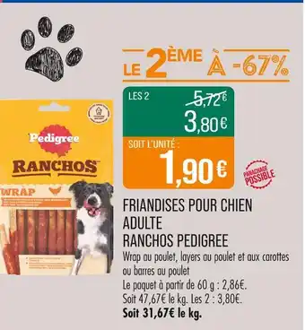 Match PEDIGREE Friandises pour chien adulte Ranchos offre