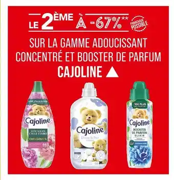 Match CAJOLINE Le 2ème à -67% sur la gamme adoucissant concentré et booster de parfum cajoline offre
