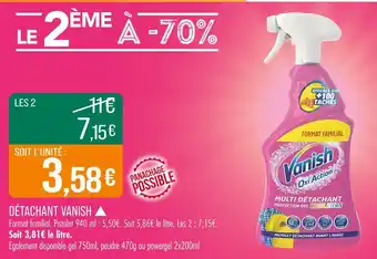 Match VANISH Détachant offre