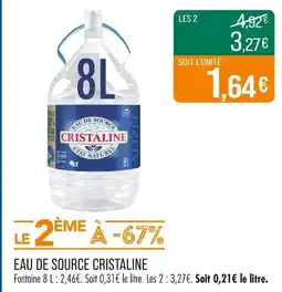 Match CRISTALINE Eau de Source Fontaine offre