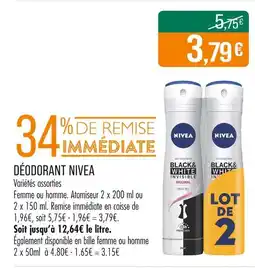 Match NIVEA Déodorant offre