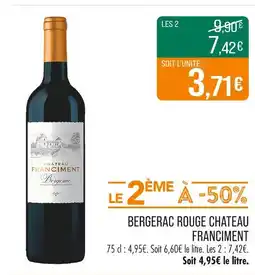 Match Château Franciment Bergerac Rouge offre