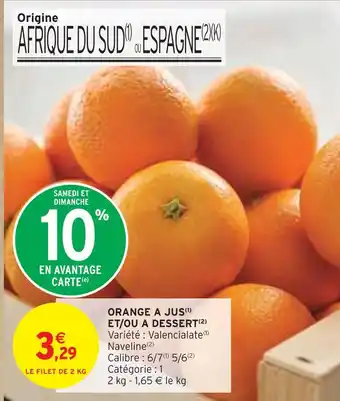 Intermarché Express Orange à jus et/ou a dessert offre