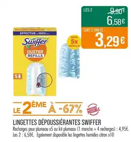 Match SWIFFER Lingettes Dépoussiérantes offre