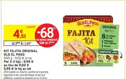 Intermarché Express Old El Paso Kit Fajita Original offre
