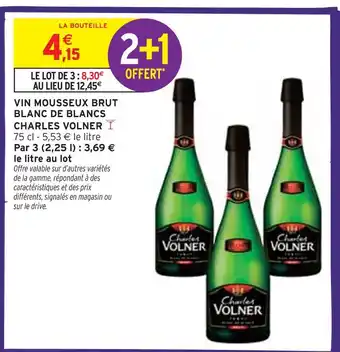 Intermarché Express Charles Volner Vin Mousseux Brut Blanc de Blancs offre