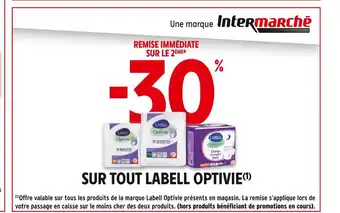 Intermarché LABELL OPTIVIE -30% remise immédiate sur le 2ème sur tout labell optivie offre