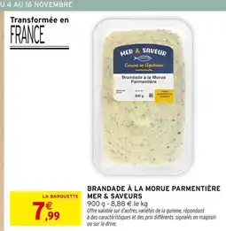 Intermarché MER & SAVEURS Brandade à la Morue Parmentière offre