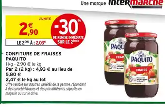 Intermarché PAQUITO Confiture de fraises offre