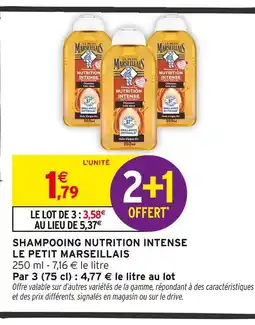 Intermarché LE PETIT MARSEILLAIS Shampooing Nutrition Intense offre