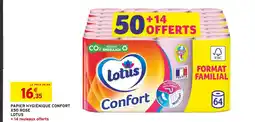 Intermarché LOTUS Papier Hygiénique Confort X50 Rose offre
