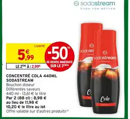 Intermarché Sodastream Concentré Cola 440 ml offre