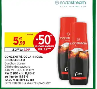 Intermarché Sodastream Concentré Cola 440 ml offre
