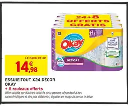 Intermarché Okay Essuie-tout X24 Décor offre