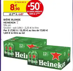 Intermarché HEINEKEN Bière Blonde offre