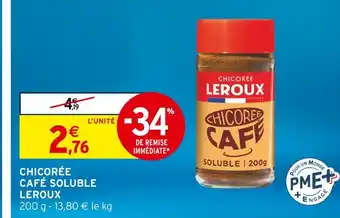 Intermarché LEROUX Chicorée Café Soluble offre