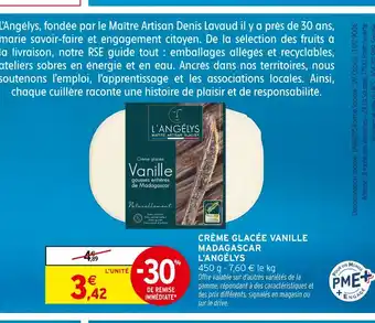 Intermarché L'ANGÉLYS Crème glacée Vanille gousses entières de Madagascar offre