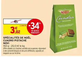 Intermarché NOVI Spécialités de noël cuadro pistache offre