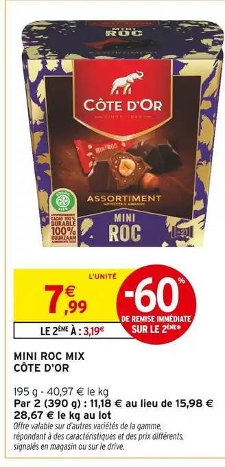 Intermarché CÔTE D'OR Mini Roc Mix offre