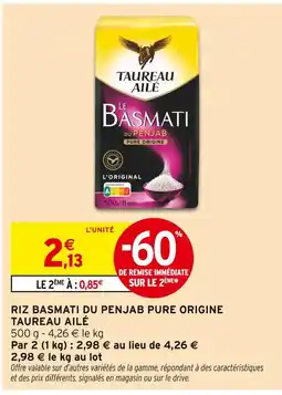Intermarché TAUREAU AILÉ Le Basmati du Penjab Pure Origine offre