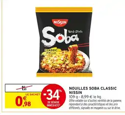 Intermarché NISSIN Nouilles Soba Classic offre