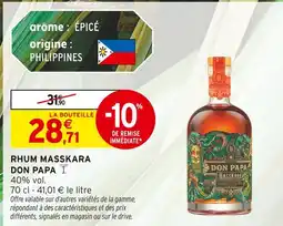 Intermarché DON PAPA Rhum Masskara offre