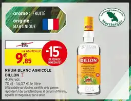 Intermarché Dillon Rhum Blanc Agricole offre
