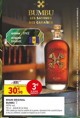 Intermarché Bumbu Rhum Original offre