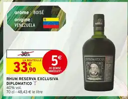 Intermarché Diplomatico Rhum Reserva Exclusiva offre