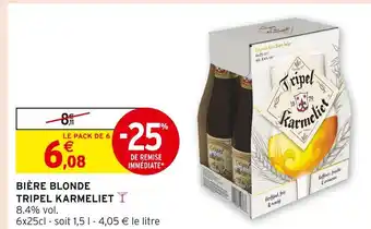 Intermarché TRIPEL KARMELIET Bière Blonde offre